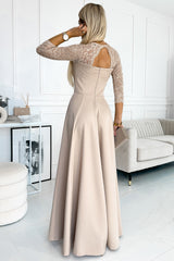 Long dress beige / 189675 Numoco-1