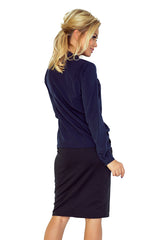 Blouse with bond navy blue / Numoco 140-4-3