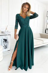 Long dress green / 171435 Numoco-0