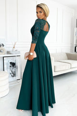 Long dress green / 171435 Numoco-1